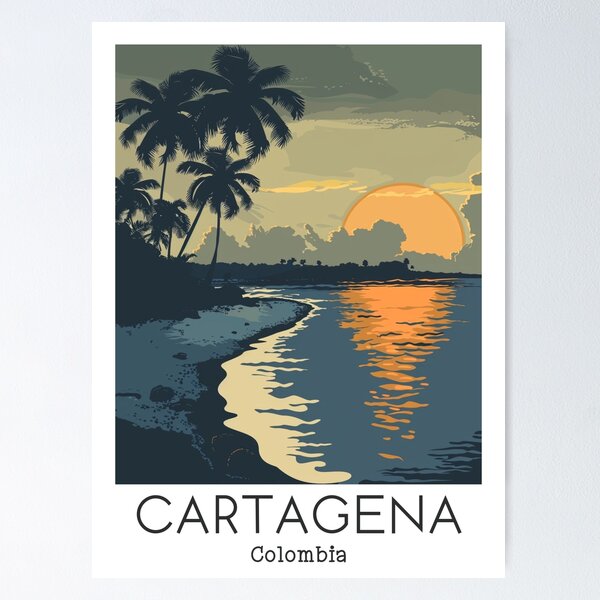 Item preview, A Vintage Travel Illustration of Cartagena - Colombia  designed and sold by GoodOldVintage.