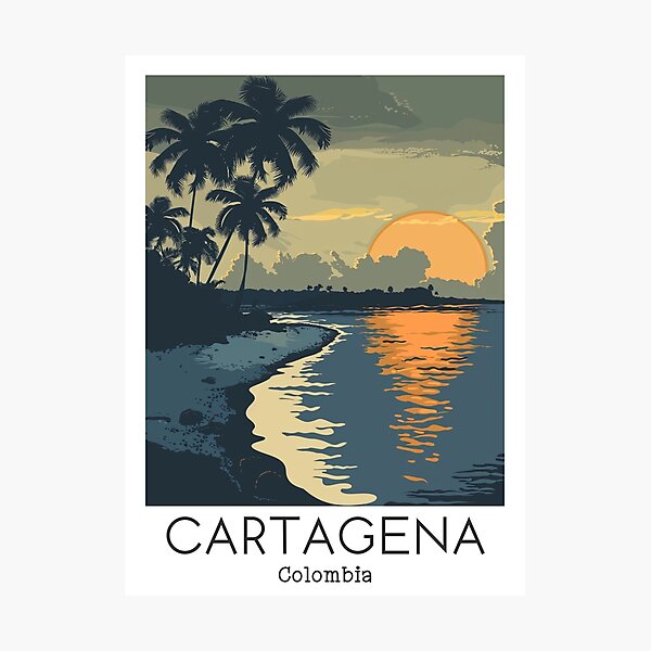 Item preview, Ilustración de viaje vintage de Cartagena, Colombia designed and sold by GoodOldVintage.