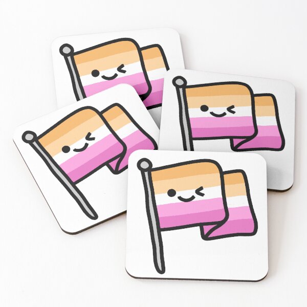 Item preview, Cute Happy Flag - Lesbian designed and sold by Ell Marchegiani.