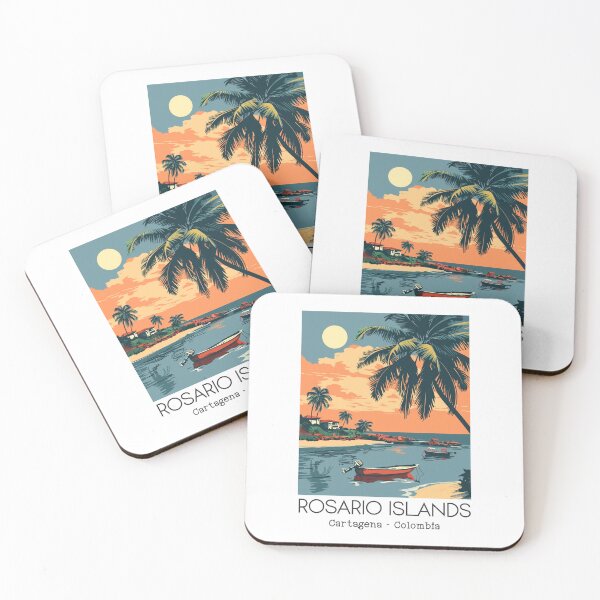 Item preview, A Vintage Travel Illustration of Rosario Islands - Cartagena - Colombia  designed and sold by GoodOldVintage.