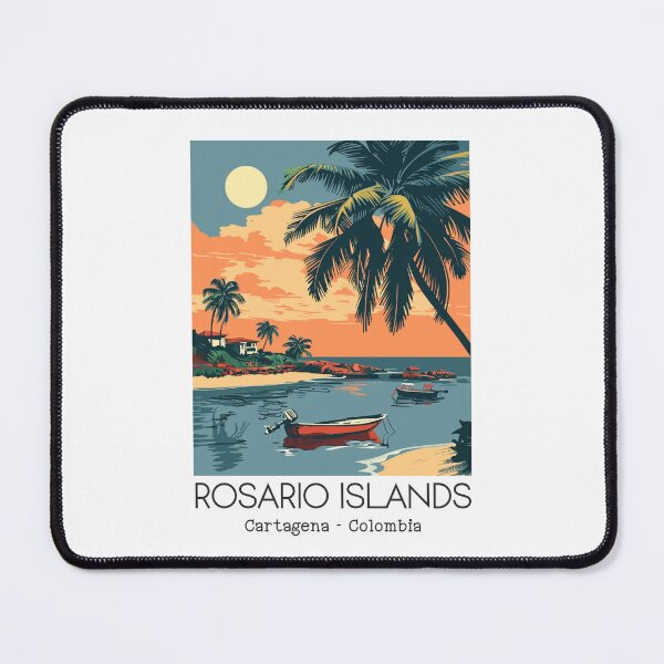 Item preview, A Vintage Travel Illustration of Rosario Islands - Cartagena - Colombia designed and sold by GoodOldVintage.