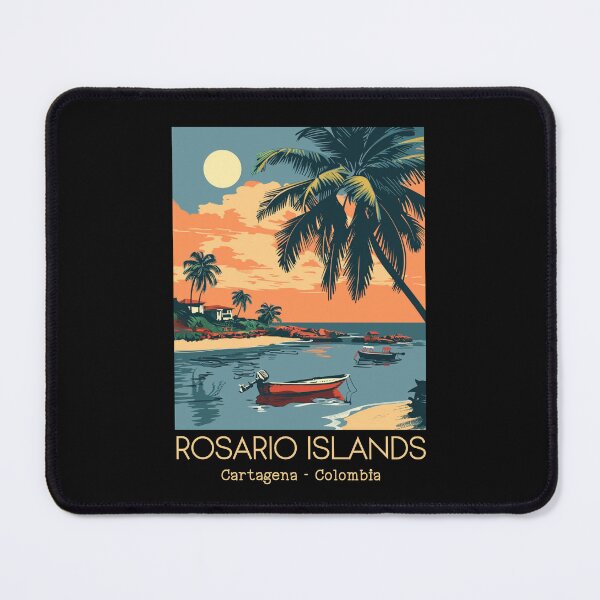 Item preview, A Vintage Travel Illustration of Rosario Islands - Cartagena - Colombia designed and sold by GoodOldVintage.