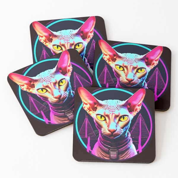 Item preview, Cyber Cat: Guardian of the Neon Realm designed and sold by Randomnessy.