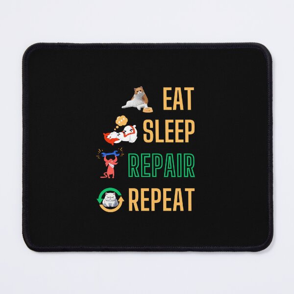Item preview, Eat Sleep Repair Repeat - Motivational Quote Design designed and sold by Blendfactor.