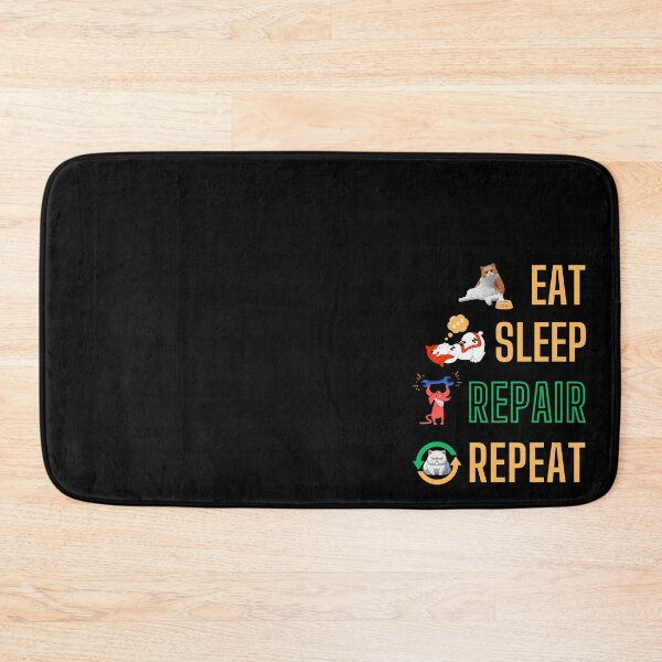 Item preview, Eat Sleep Repair Repeat - Motivational Quote Design designed and sold by Blendfactor.