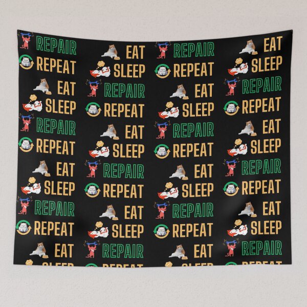 Item preview, Eat Sleep Repair Repeat - Motivational Quote Design designed and sold by Blendfactor.