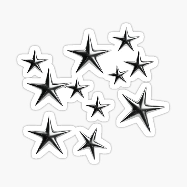 Artikel-Vorschau von Verchromtes Galaxy Stars-Symbol-Logo 3D, designt und verkauft von Uzi-Design.