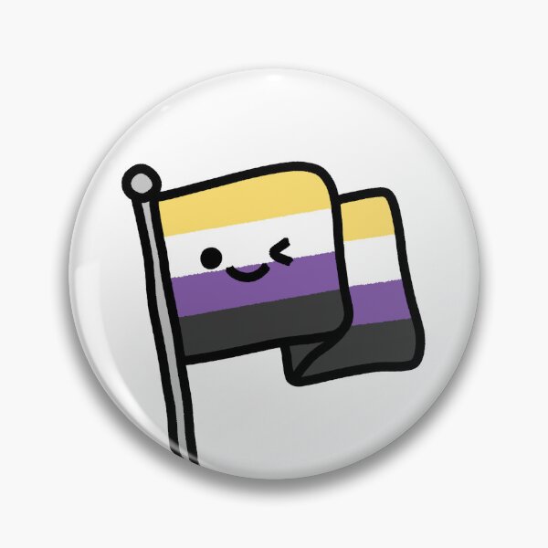 Item preview, Cute Happy Flag - Non-Binary designed and sold by Ell Marchegiani.