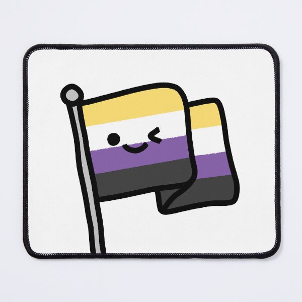 Item preview, Cute Happy Flag - Non-Binary designed and sold by Ell Marchegiani.