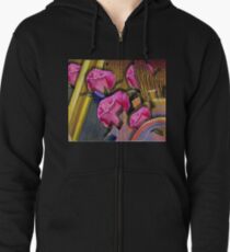 Rosen und Zahnrad. Hoodie mit Reißverschluss