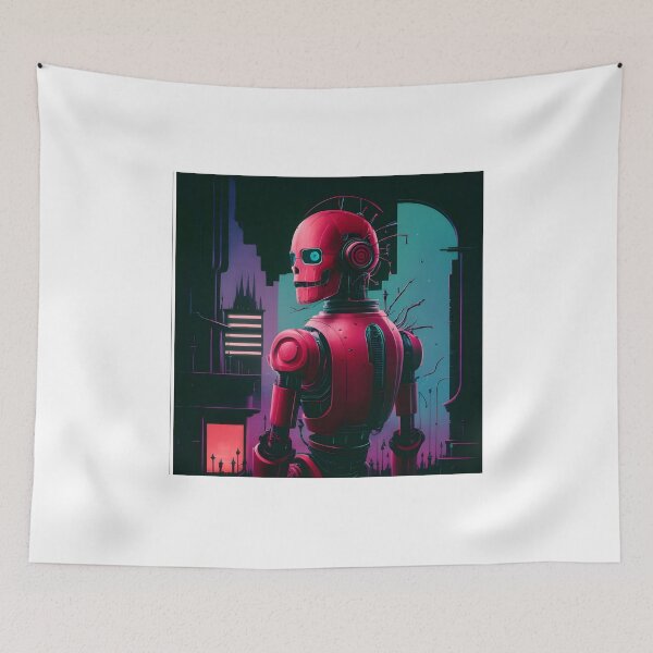 Item preview, red techno ghost designed and sold by SabyDigitalArt.