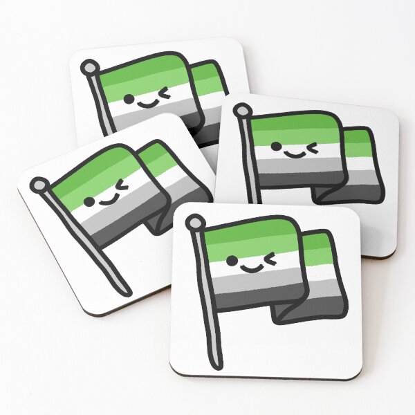Item preview, Cute Happy Flag - Aromantic designed and sold by Ell Marchegiani.