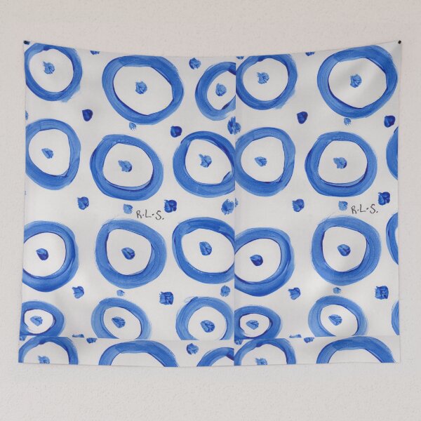 Item preview, Circles Blue  designed and sold by ArtistRebeccaLS.