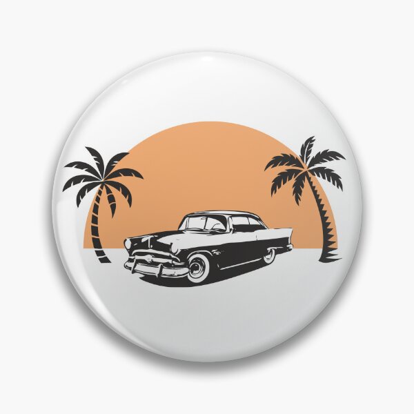 Item preview, Retro car and Palm trees designed and sold by Aceofspace3000.