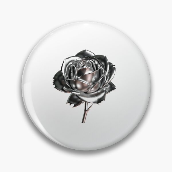 Item preview, Chromed Big Rose Flower Logo 3D designed and sold by Uzi-Design.