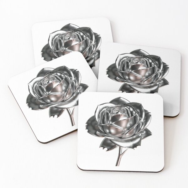 Item preview, Chromed Big Rose Flower Logo 3D designed and sold by Uzi-Design.