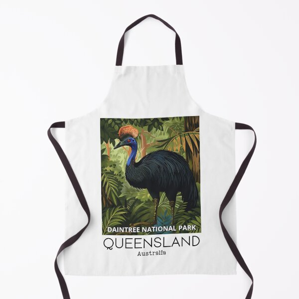 Item preview, A Vintage Travel Illustration of a Cassowary in Daintree National Park - Australia  designed and sold by GoodOldVintage.