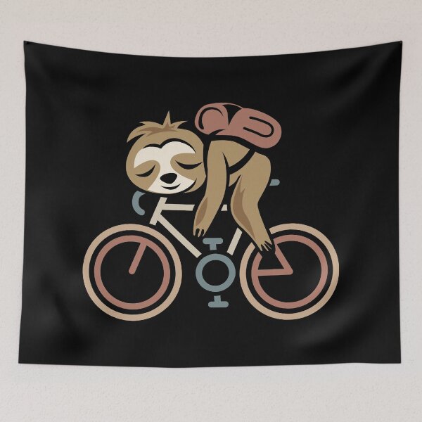 Item preview, retro bicycle sloth vintage comic tour funny designed and sold by AndreMi.