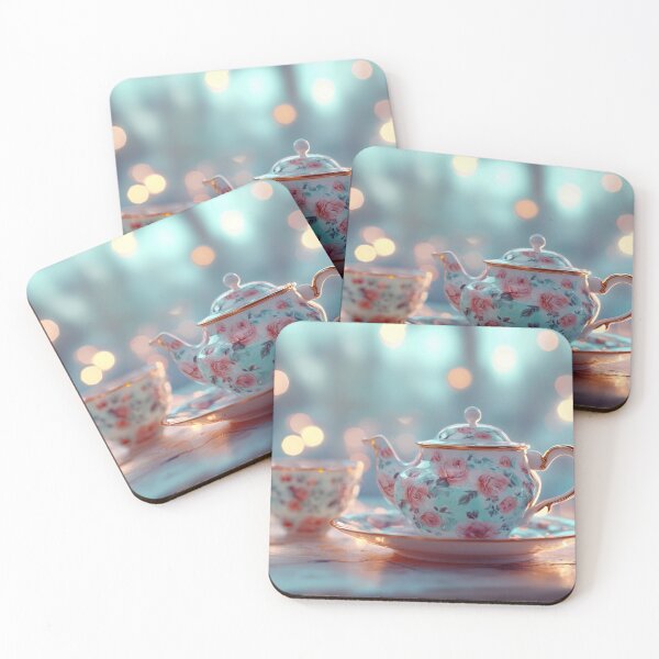 Item preview, Vintage Tea Set Bokeh designed and sold by KootenayDesigns.