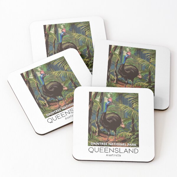 Item preview, A Vintage Travel Illustration of a Cassowary in Daintree National Park - Australia  designed and sold by GoodOldVintage.