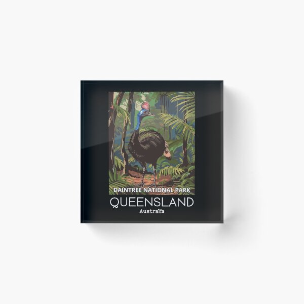 Item preview, A Vintage Travel Illustration of a Cassowary in Daintree National Park - Australia  designed and sold by GoodOldVintage.
