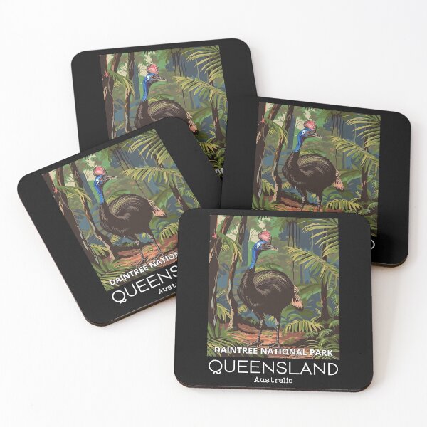 Item preview, A Vintage Travel Illustration of a Cassowary in Daintree National Park - Australia  designed and sold by GoodOldVintage.