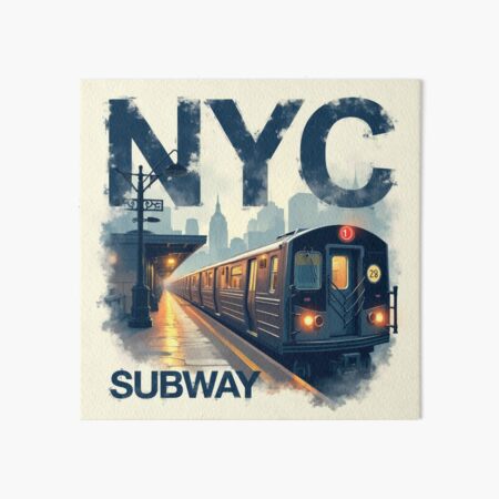 Artikel-Vorschau von New Yorker U-Bahn NYC U-Bahn Zug, designt und verkauft von MayaDelaye.