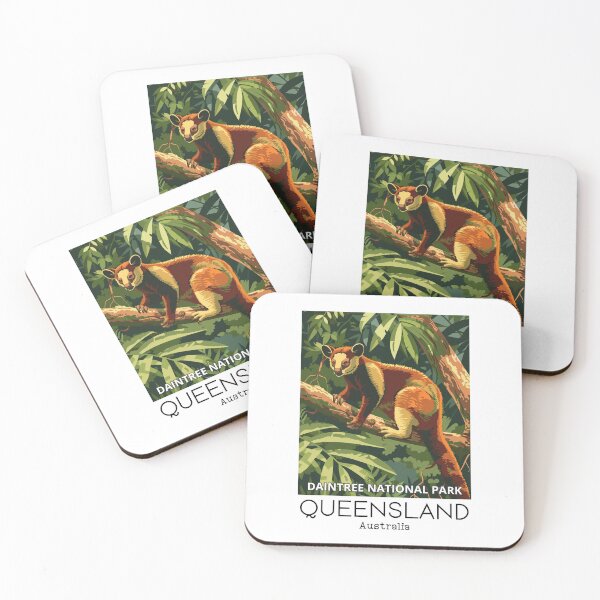 Item preview, A Vintage Travel Illustration of a Tree Kangaroo in Daintree National Park - Australia  designed and sold by GoodOldVintage.