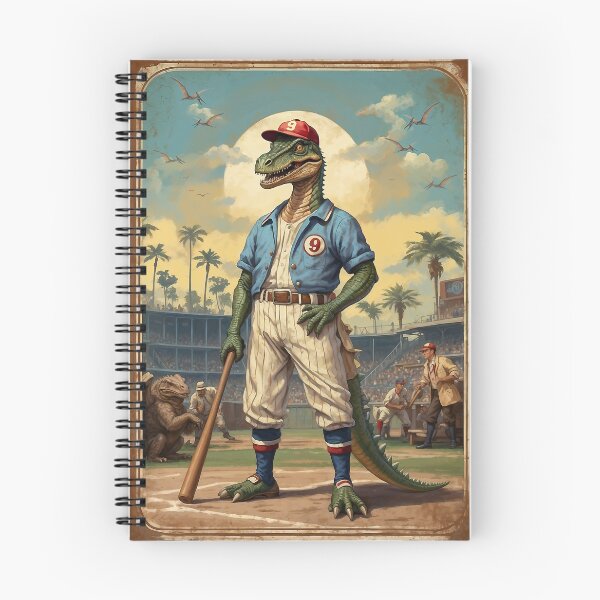 Item preview, Vintage Style Dinosaur Baseball Card Player 9 designed and sold by MudgeStudios.