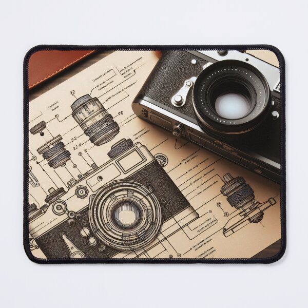 Item preview, vintage camera and blueprints designed and sold by editattire.