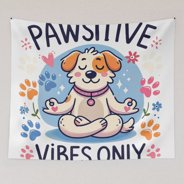Item preview, Positive Vibes, Dog, Yoga designed and sold by deniz kaya.