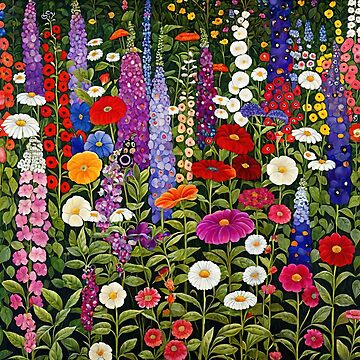Aperçu de l'œuvre Jardin de fleurs Gustav Klimt de maniacfitness