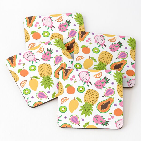 Item preview, tropical fruits on a white background designed and sold by burbura.