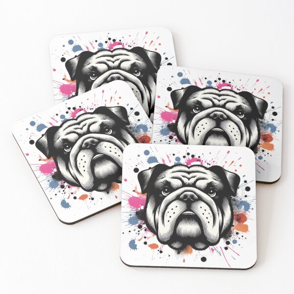 Item preview, bulldog, bulldogs, watercolor designed and sold by deniz kaya.