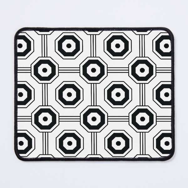Item preview, White Black Geometric Octagon Pattern Design designed and sold by PatternTitan.