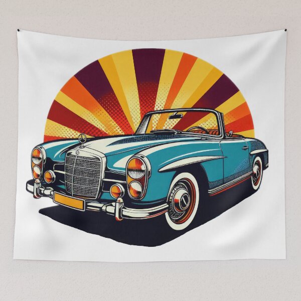 Item preview, Mercedes Benz vintage wallpaper designed and sold by Expressions-Sel.