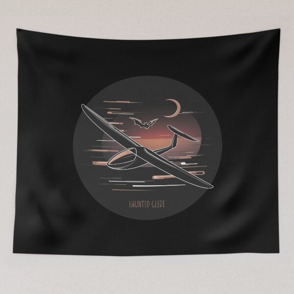 Item preview, HAUNTED GLIDE Halloween Glider Plane Pilot Sailplane aerial floating soaring designed and sold by These_Prints.
