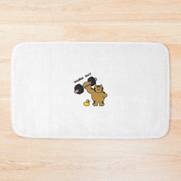 Item preview, a Cat and a Duck working out designed and sold by superbaechoo.