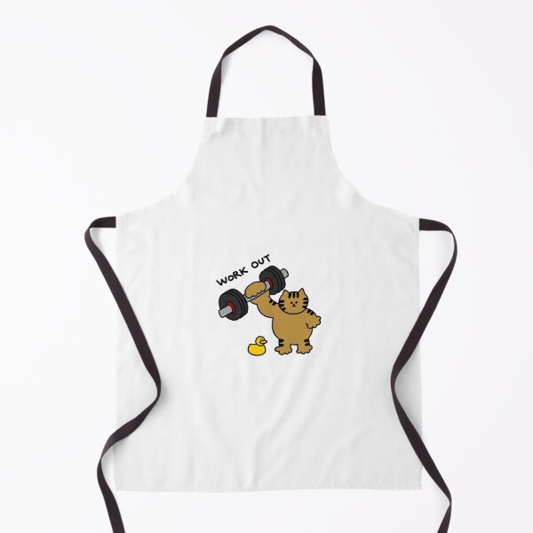Item preview, a Cat and a Duck working out designed and sold by superbaechoo.