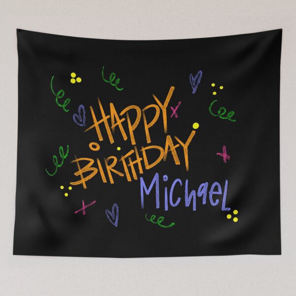 Item preview, HAPPY BIRTHDAY MICHAEL CUSTOM NAME  designed and sold by GIVENGRACE.ART.