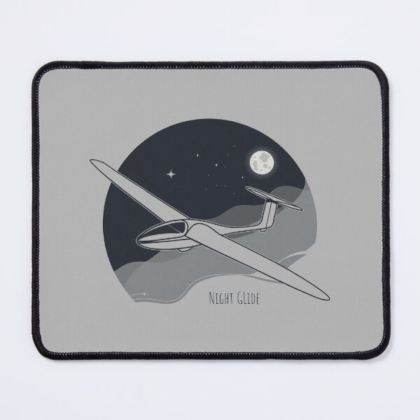 Item preview, Night Glide Glider Plane Pilot Sailplane Biplane aerial floating soaring designed and sold by These_Prints.