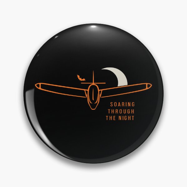 Item preview, Soaring Through the Night Halloween Glider Plane Pilot Sailplane aerial floating soaring designed and sold by These_Prints.