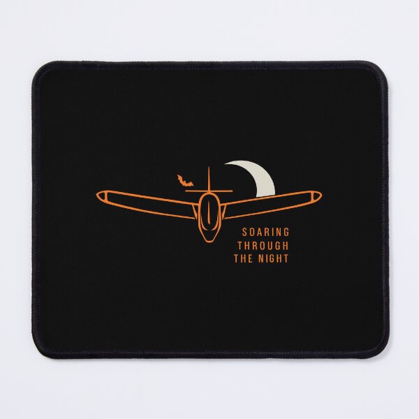 Item preview, Soaring Through the Night Halloween Glider Plane Pilot Sailplane aerial floating soaring designed and sold by These_Prints.
