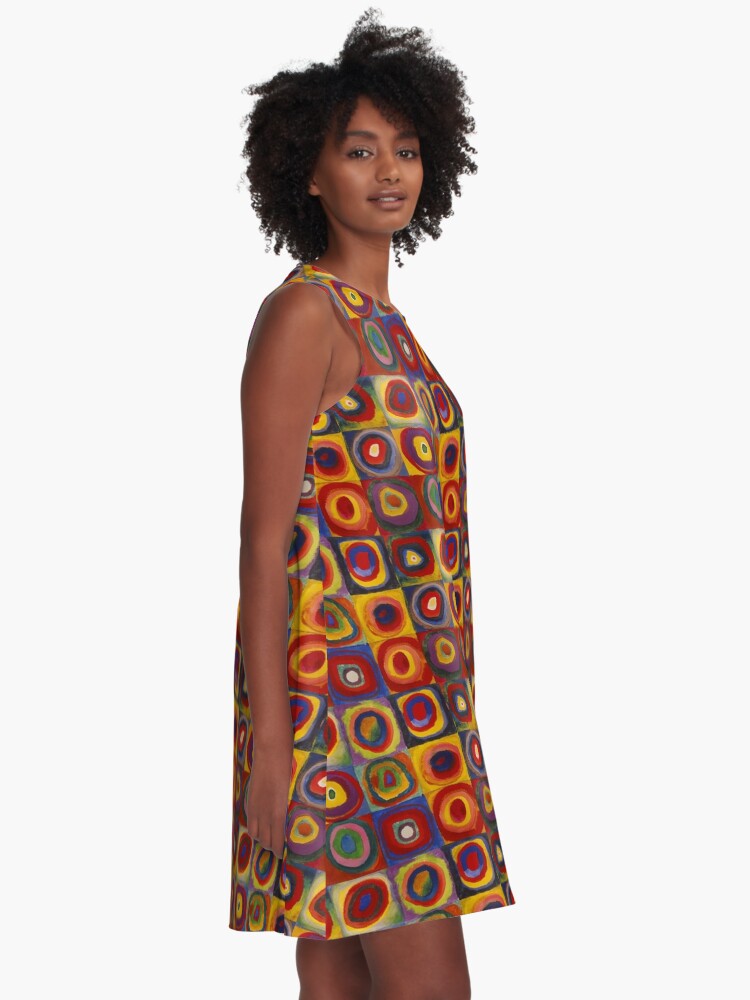 Alternate view of Wassily Kandinsky, Colour Study, Squares with Concentric Circles. A-Line Dress