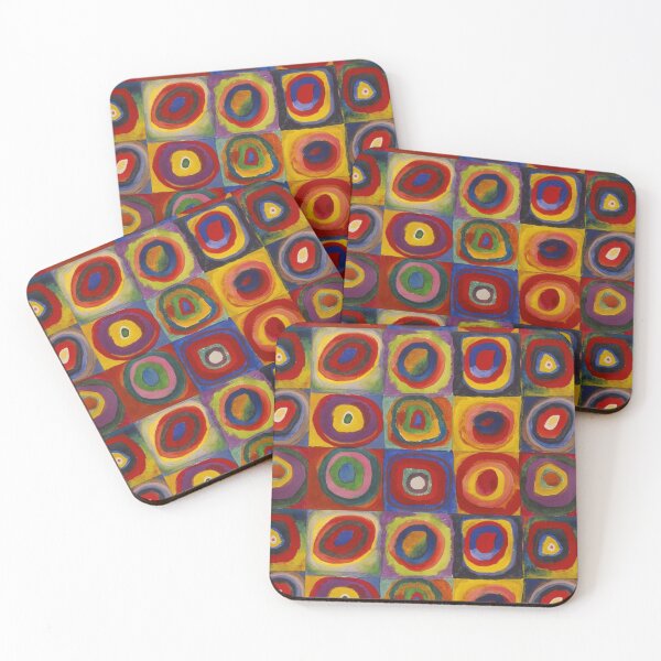 Wassily Kandinsky, Colour Study, Squares with Concentric Circles. Coasters (Set of 4)