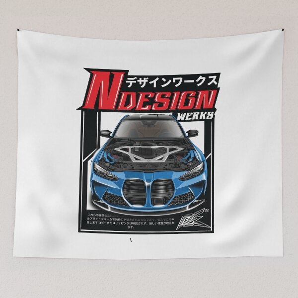 Item preview, german sports car open hood bonnet blue designed and sold by NaquashM.