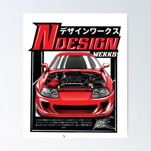 Item preview, supra 2jz custom build open hood red designed and sold by NaquashM.