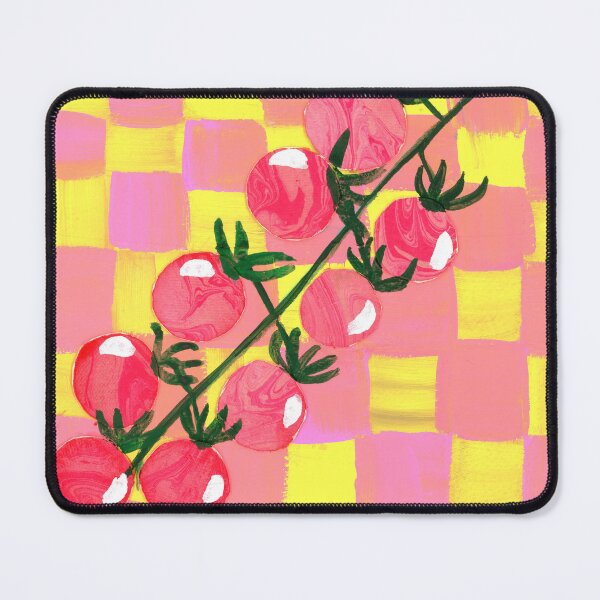 Item preview, Vibin' Vine Tomatoes - Bold Checkered Background designed and sold by Jemma Jamie Skidmore.