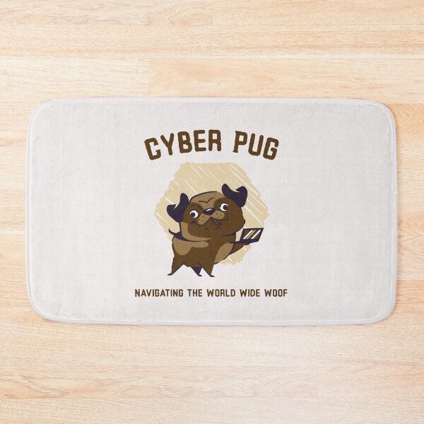 Item preview, Navigating The World Wide Woof Funny Cyber Pug designed and sold by SvenJ94.