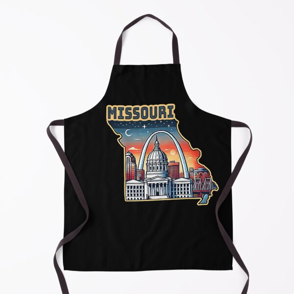 Item preview, Missouri State Map USA Skyline and Landmarks Illustration- travel souvenir art designed and sold by Unitepeople.